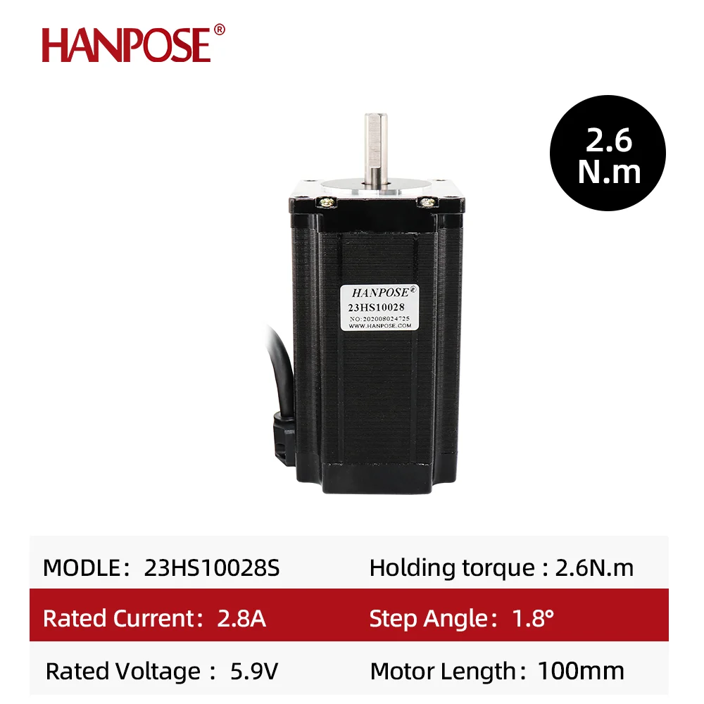 Nema23 CNC Stepper Motor Kit 23HS10028-HDP970 260N.cm 2.8A with Driver 57 Motor for CNC Laser 3D Printer Monitoring Equipment