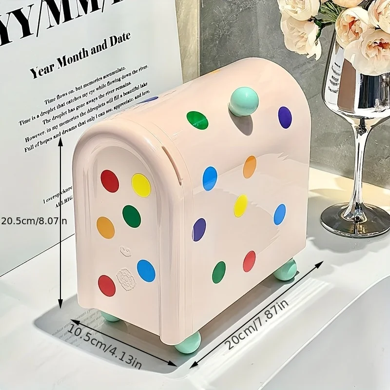 منظم مستحضرات التجميل الملون مع أدراج - صندوق تخزين المكياج البلاستيكي الأنيق