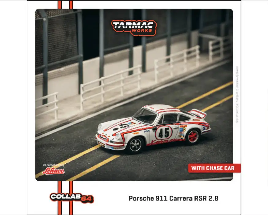 In Stock Tarmac Works 1:64 Porsche 911 Carrera RSR 2.8 #45 Kremer Diecast Model Car with Chase Car Option