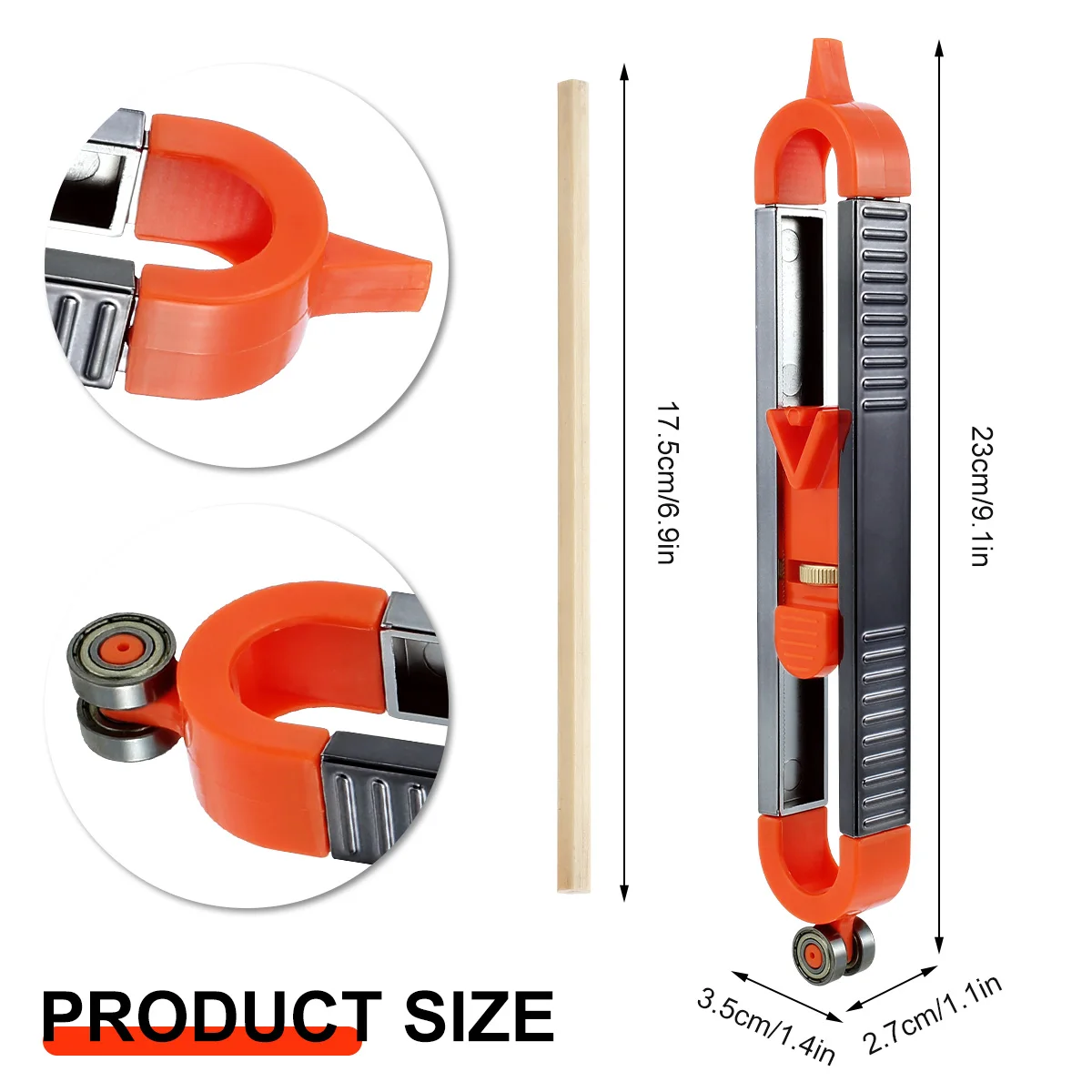 Profile Duplicator Precise Contour Scribe Tool with Lock Adjustable Contour Profile Duplicator Tool with Pencil for Woodworking