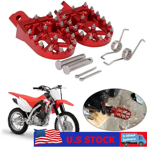 Dirt Bike Foot Pegs Motorcycle Footpegs Foot Pedals Rests CNC For HONDA CRF 110 CRF110F 2013-2024 CRF125F 2014-2024 Dirt Pit Bike JFGRACING