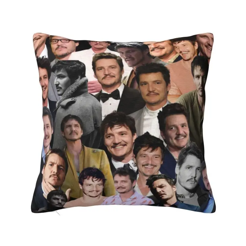 Custom Pedro Pascal Photo Collage Pillowcase Nordic Cushion Cover Car Pillowcase