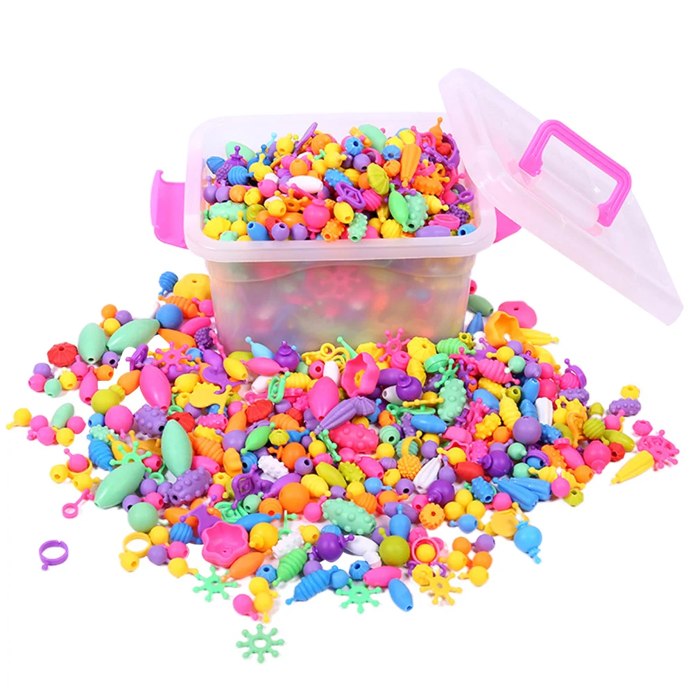 

485Pcs Cordless DIY Beads for Jewelry Making Bracelets Necklaces Rings Creativity Fine Motor Skills DIY Beads