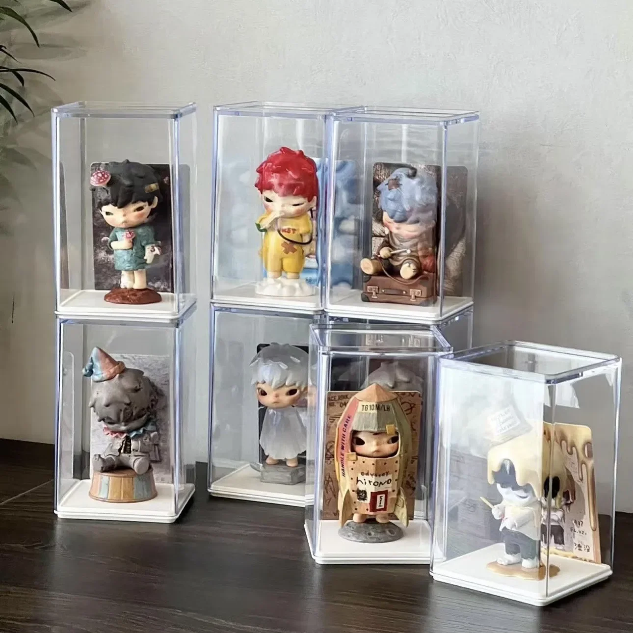 Acrylic Blind Box Display Box Stackable Clear Dust‑Proof Figure Storage Case For Collectible Action Doll Desktop Organizer
