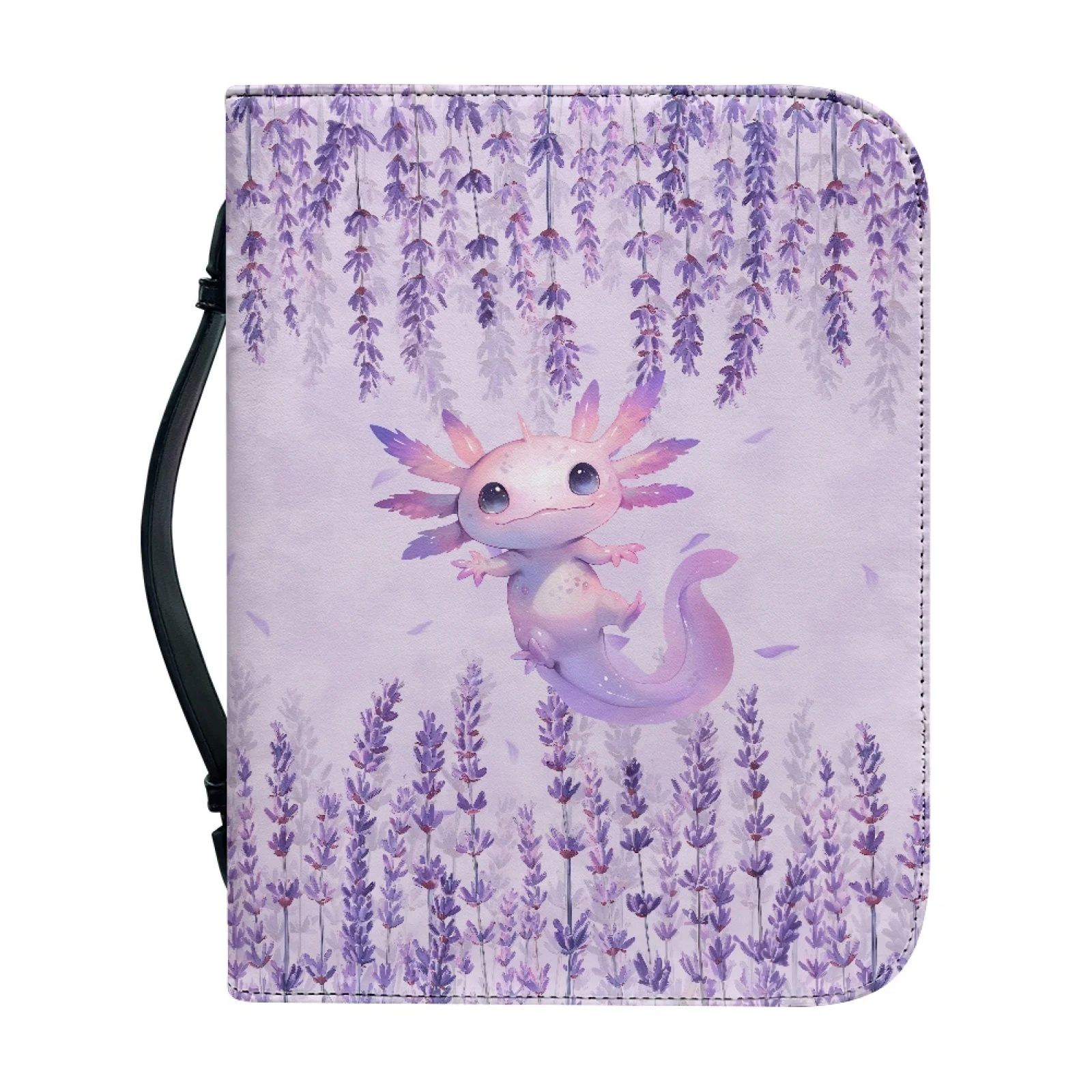 XIXIRIMIDO Lavender Newt New Design Bible Covers PU Leather Top Handle Bible Protector for Church