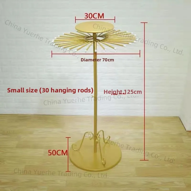 

Wrought iron scarf rack, silk scarf display rack, floor-to-ceiling clothing store hanging fabric shawl display rack