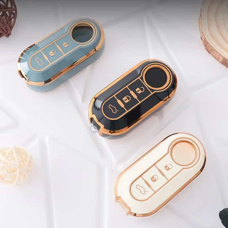 

Car Key Case for Fiat 500 Abarth Ducato Punto Panda 500L Lancia Musa Bravo Doblo for Citroen for Peugeot Boxer Car Accessories