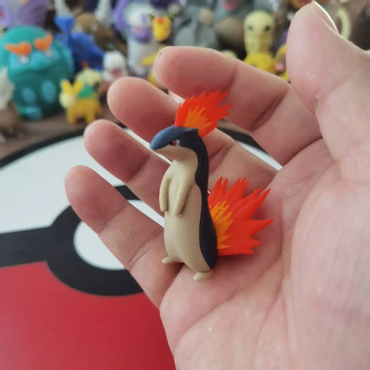 Anime Typhlosion Quilava Cyndaquil Action Figure Proportion World 1:20 Diy 3D Printing Cartoon Character Desktop Statue Gift Toy