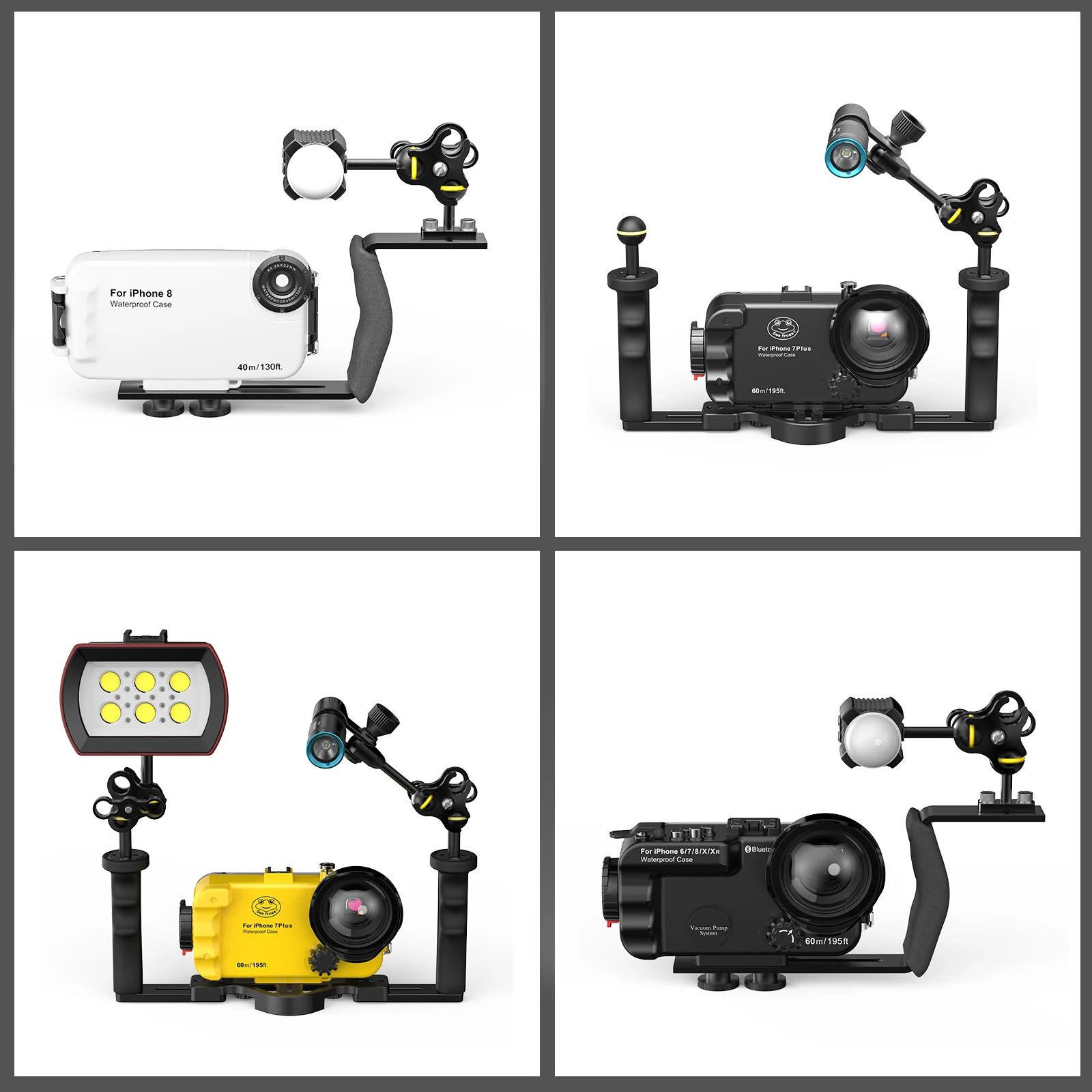 Чехол Seafrogs для подводной съемки с широкоугольным объективом с фильтром для IPhone X 6 7 8 Plus XS Max XR профессиональные аксессуары для дайвинга