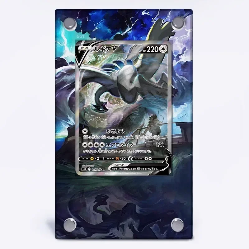 Pokemon PTCG Lugia Self Made Acrylic Extended Painting Stuck Brick Anime Classics Game Collection Card Display Stand Toy Gift