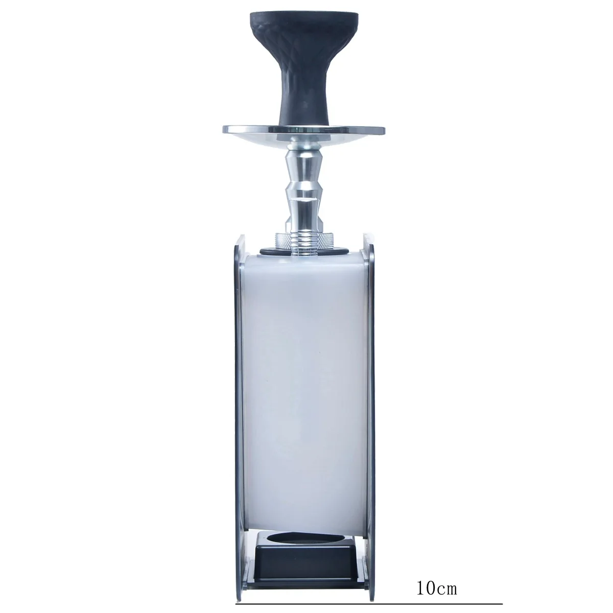 17inch Acrylic Hookah 2 Hoses Silicone Bowl Triangle Shaped No Colorful Light Shisha Hookah Set