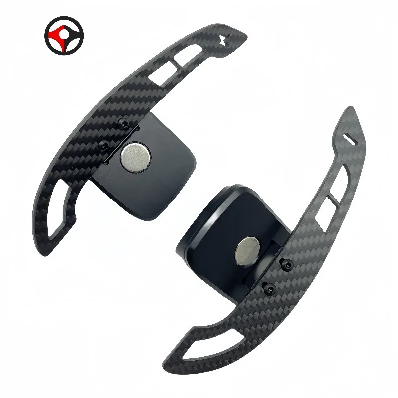 

For Corvette C7 Magnetic Real Carbon Fiber Steering Wheel Shift Paddles Replacement Extended Shifter Paddle Picks
