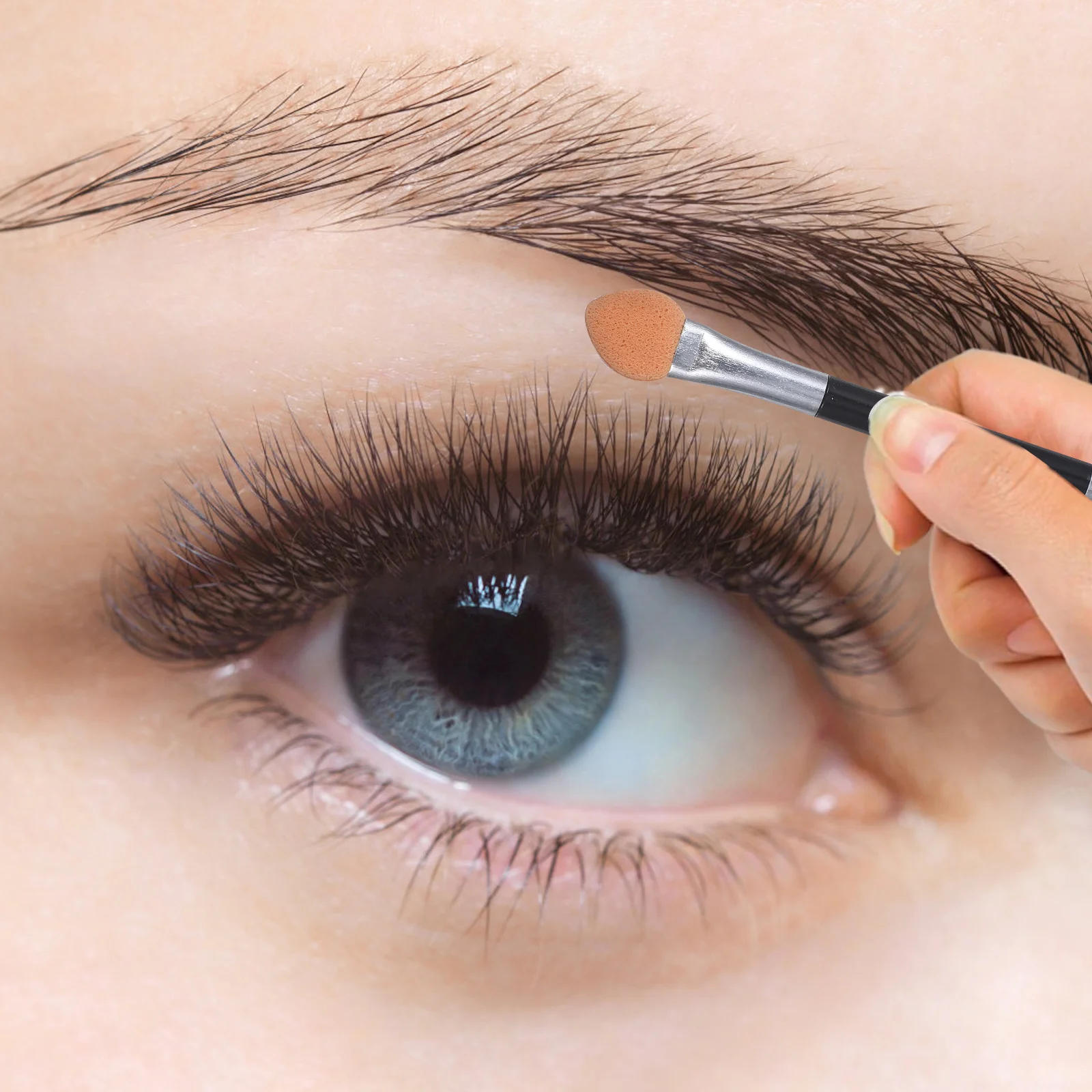 

24Pcs Portable Dual Ended Makeup Sponge Sticks for Eyebrow Drawing Lip Tinting Face Glitter Apply Eye Shadow Applicator Women