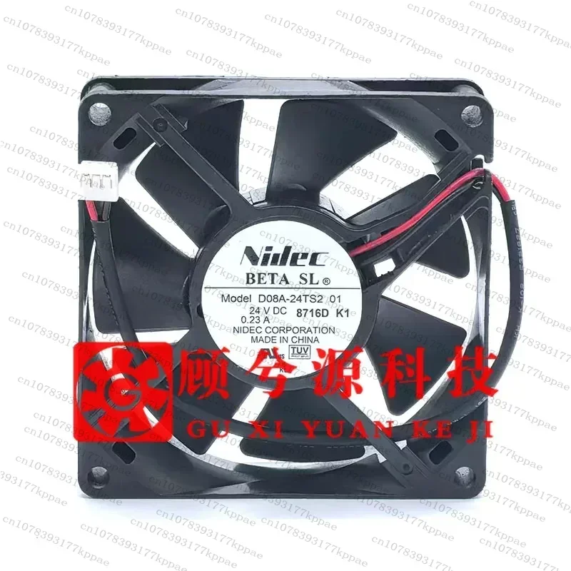 1PCS for NIDEC D08A-24TS2 01 24V 8CM 80X25MM Inverter Cooling Fan Original Stock