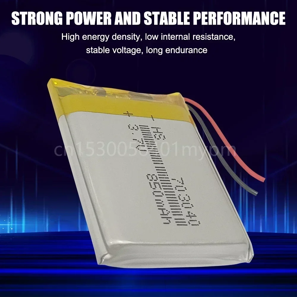 703040 3.7V 850mAh Lithium Polymer Rechargeable Battery Li-ion Cell for MP3 MP4 PDA DVD GPS VR Car DVR Bluetooth Speaker Alarm