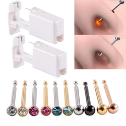 2 Pcs Disposable Safe Sterile Piercing Unit For Gem Nose Studs New Generation More Safe Nose Piercing Gun Piercer Machine Kit