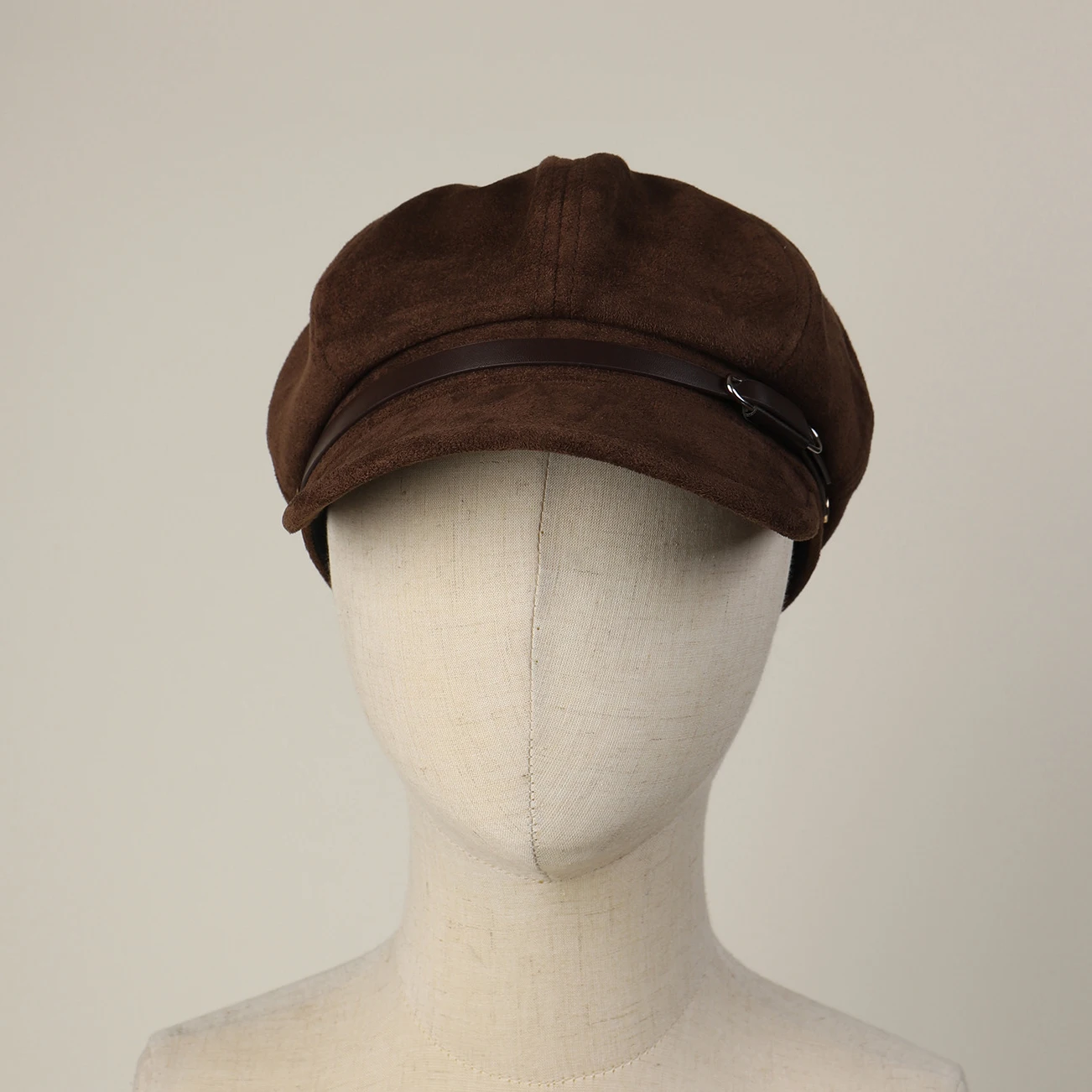 Female Vintage Suede Octagonal Cap Autumn 4 Solid Colors Camel Newsboy Hat Women Retro Berets Hats Winter Fashion Accessories