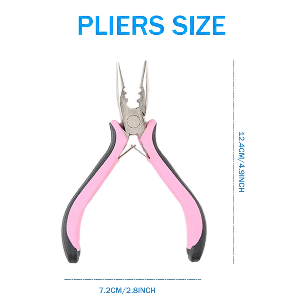 3 Holes Mini Plier For Micro Nano Ring/Links Feather Hair Extensions opener and Removal Tool Hair Pliers Extension Tongs Tools