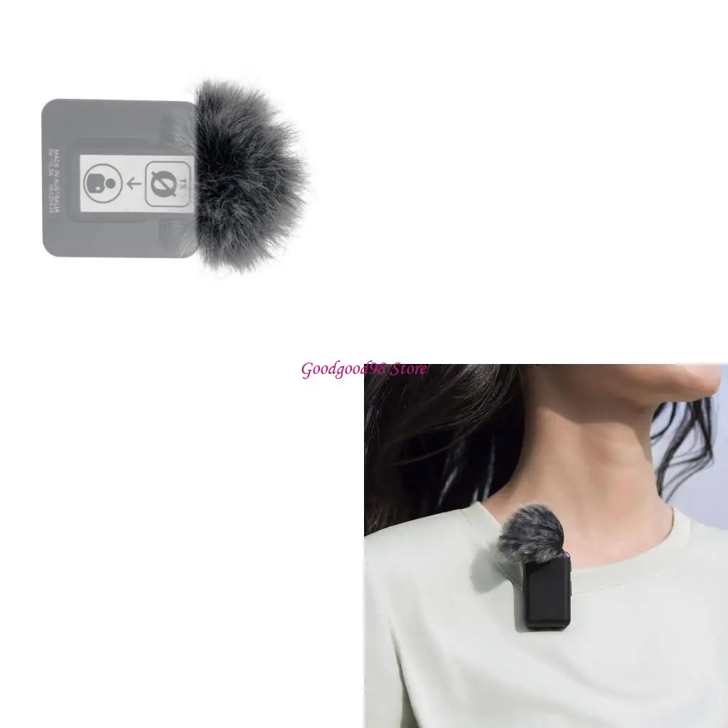 

Replacement Windscreen for Wireless Microphone Windshield Artificial Plush Wind Muff Soft Furry Wind Screen Cover W8EC