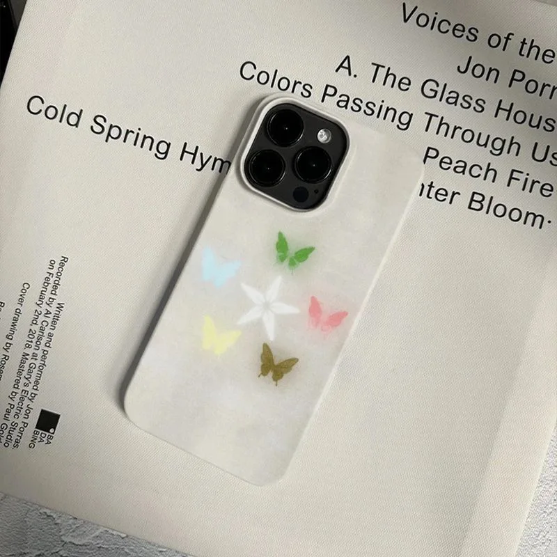 

Ins Colorful Butterfly Phone Case for IPHONE 17 Air 16E 15 PROMAX 14 Plus 13 12 MINI 11 PRO 16Plus XR XS MAX Acrylic Phone Cover