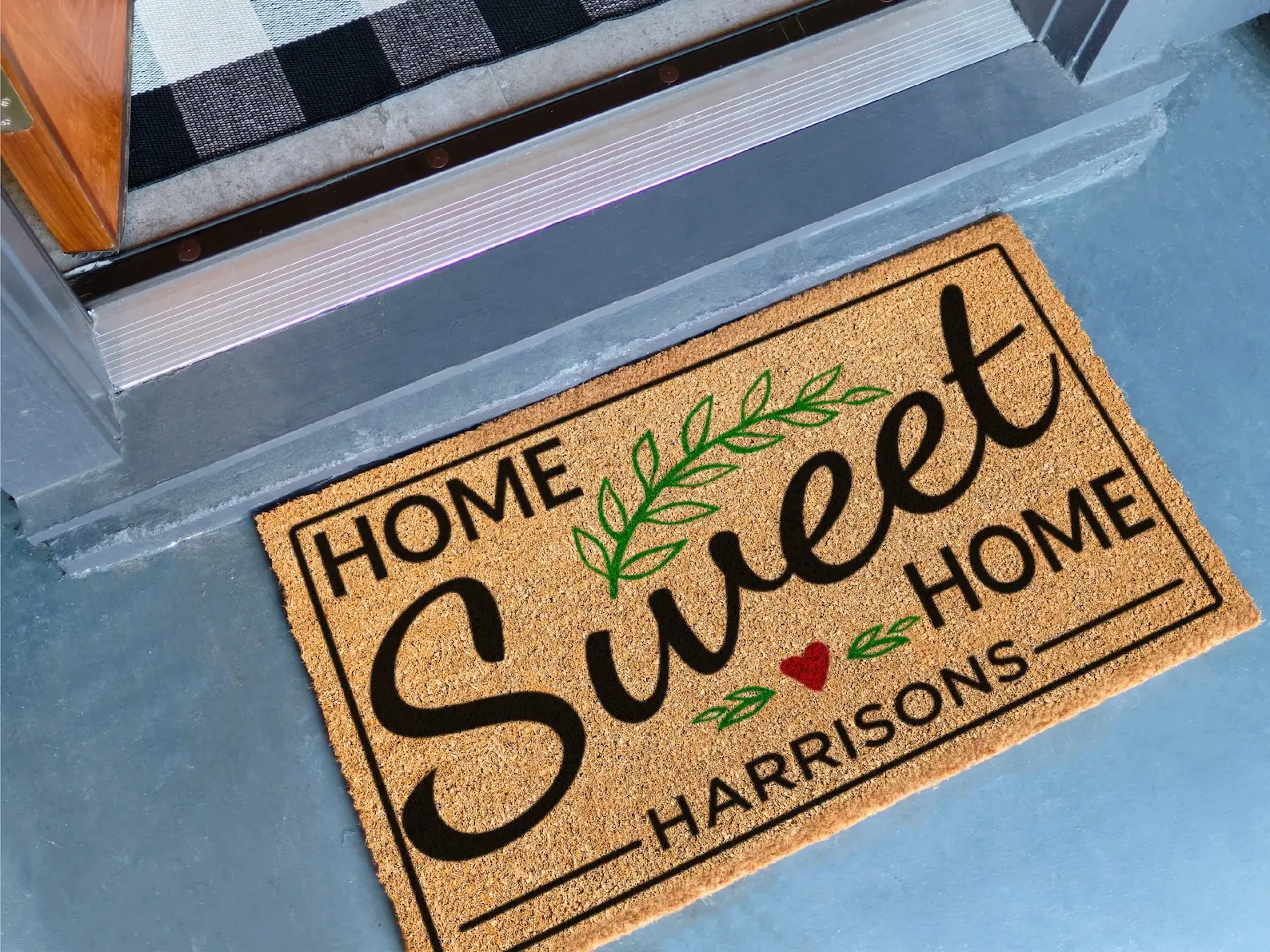 

Personalized Doormat New House Housewarming Gift Custom Family Name Est Date Doormat Realtor Personalized Gift Welcome Door Mat