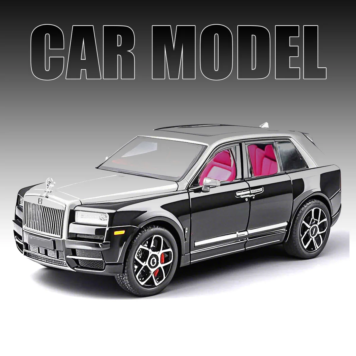 1/32 Rolls Royce Phantom Diecast Spielzeugautos Modell Simuliertes Zurückziehen Limousine Metallspielzeugauto für Kinder Geschenke Sammlung