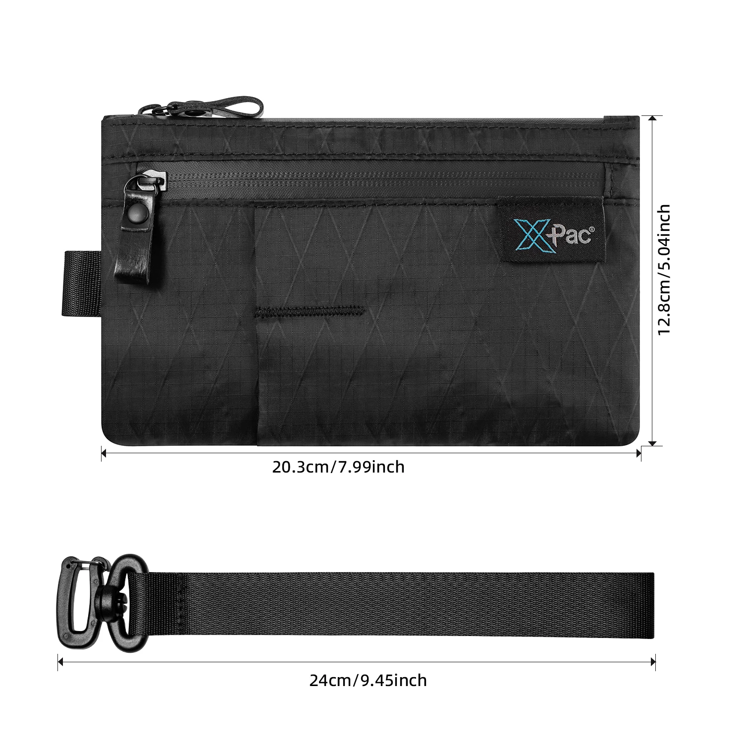 X-pac RFID-blockierende Diebstahlschutz-Geldbörse mit Kartenhalter und Geldfach – X-Pac Reisehandtasche mit Handschlaufe – Detail 8