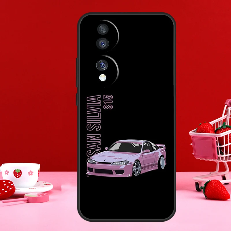 Silvia S15 JDM Tuner Cars Case For Honor 90 Lite 70 50 Magic 6 Pro 5 Lite X6 X7 X8 X9 X6a X7a X8a X9a X9b X8b Cover