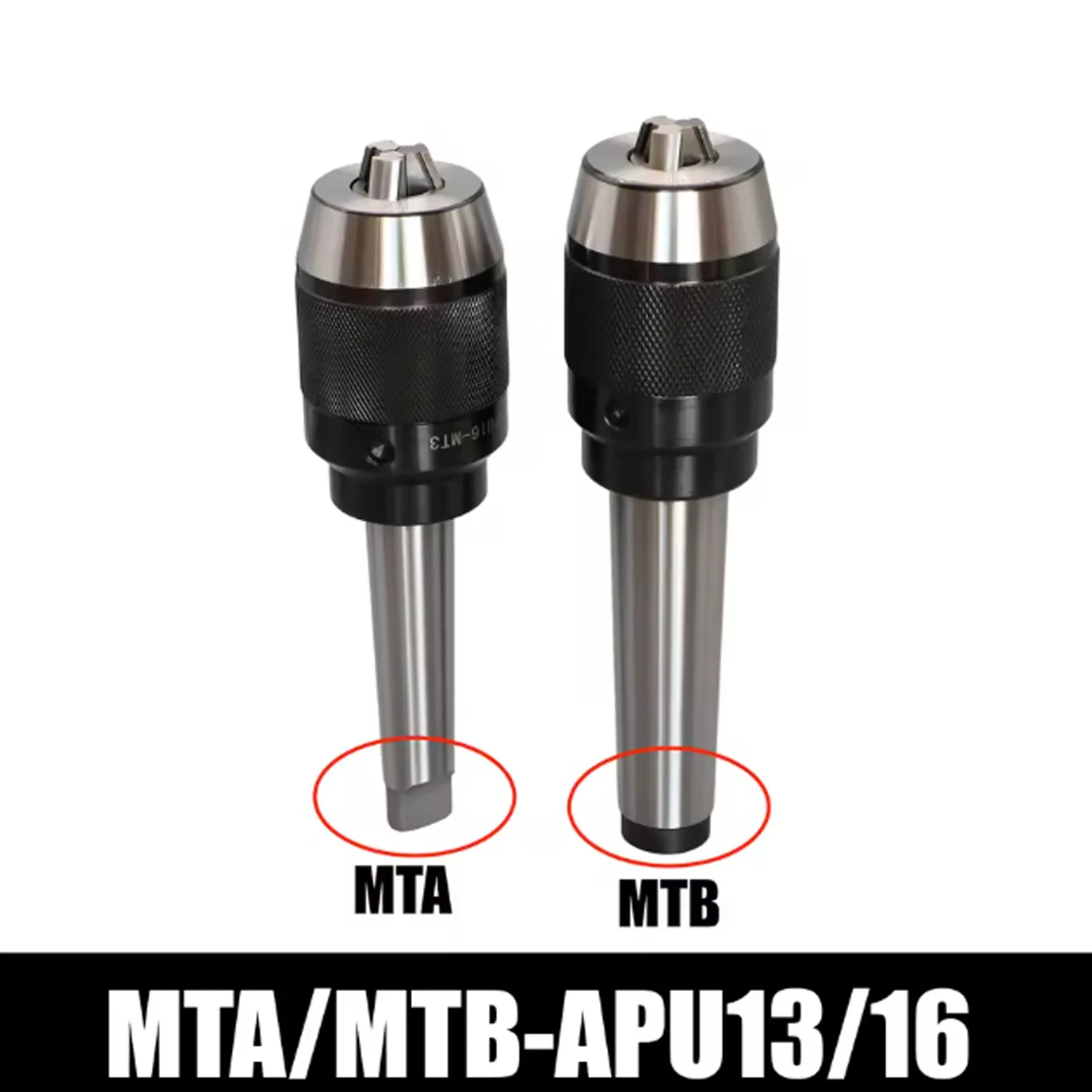 MT2 MT3 MT4 C20 C25 C32 R8 7/16 M12 Tool Holder Spindle APU13 APU16 CNC Integrated Self-tightening Morse Three-jaw Drill Chuck