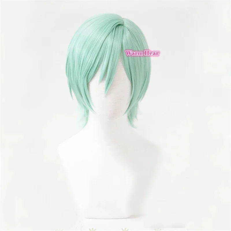 Kazehaya Tatsumi pelo sintético Anime ES corto verde Cosplay Anime peluca resistente al calor juego de rol pelucas de pelo de fiesta + gorro de peluca gratis