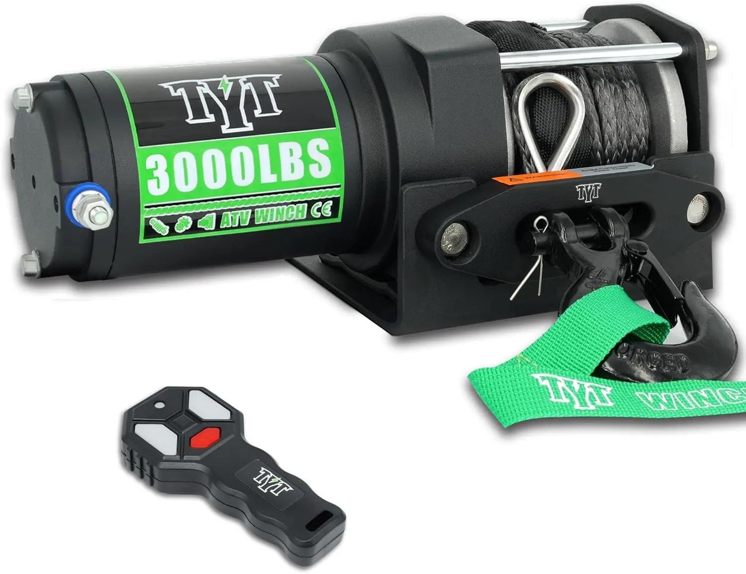 

TYT 3000 lb ATV Winch+Winch Rope Kit - 3/16''x50'