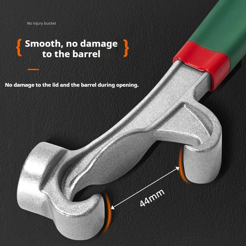 Manual‑operated multifunctional wrench for opening paint buckets, bucket lid pry tool and plastic bucket opener