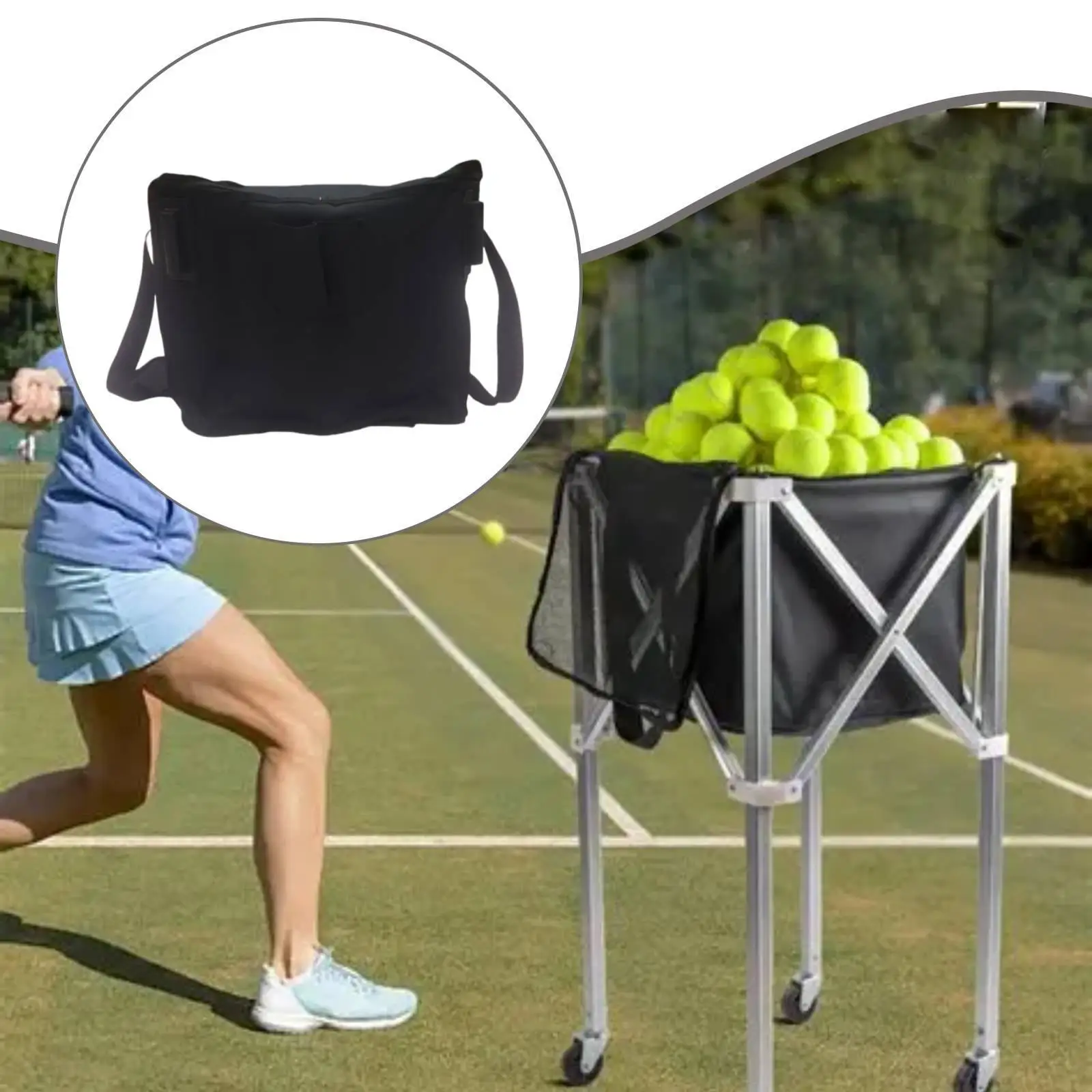 Sports Practice Cart Replace Bag Tear Resistant Cloth Ball Holder for Pickleball Accessories Case Bag view 6