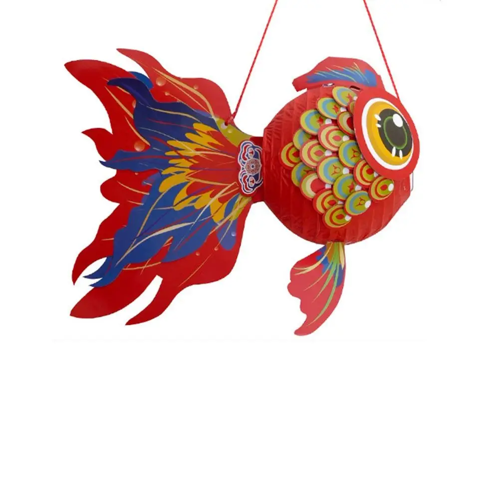 Goldfish Goldfish Lantern Hanging Glowing Mid-Autumn Festival Lantern DIY Good Luck Handmade Chinese Glowing Lantern