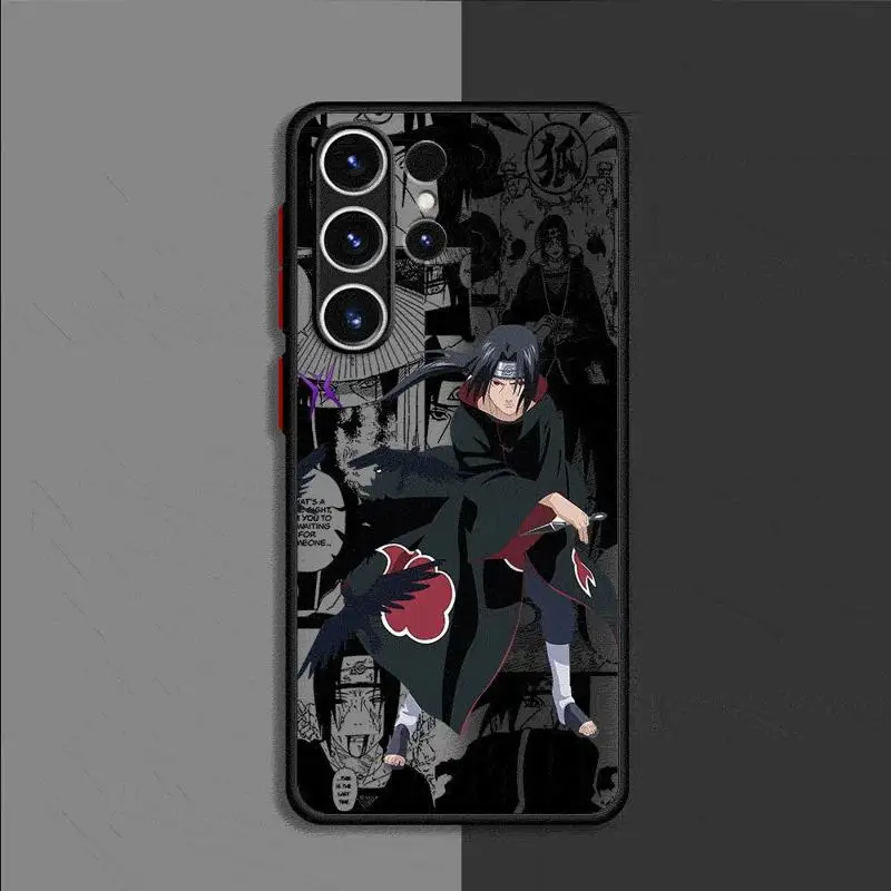 Narutos-ITACHIs Matte Case For Samsung Galaxy S24 S22 S23 S20 S21 FE S10 Plus Capa Note 20 Ultra 10 Lite Phone Fundas