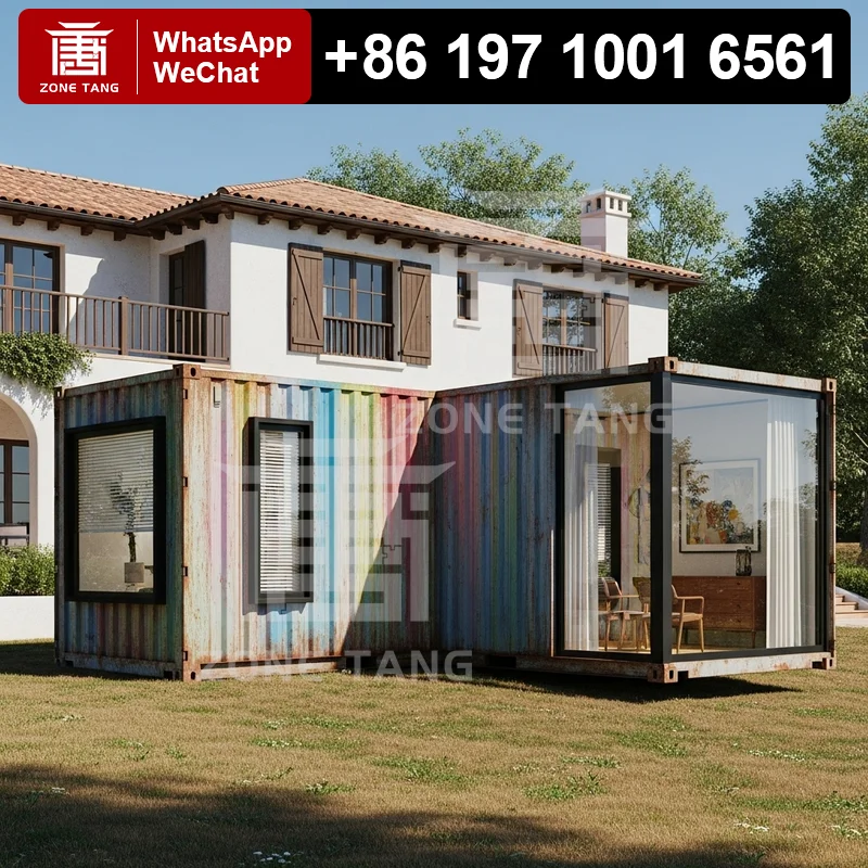 

Mobile Home Flat Pack Home 3 Bedroom Container House Temporary Office Shipping Container Homes Children's Entertainment Fortress