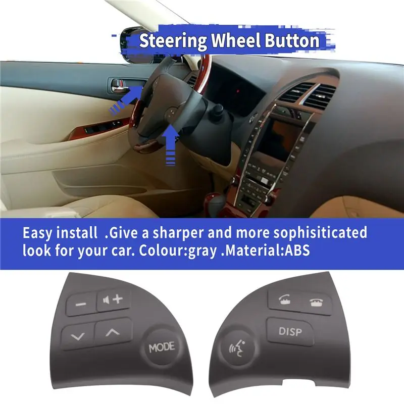 【AC77 Top !! 】2Pcs Multifunctional Bluetooth Speaker Button Switch For Toyota Lexus ES350 Steering Wheel Button 84250-33190
