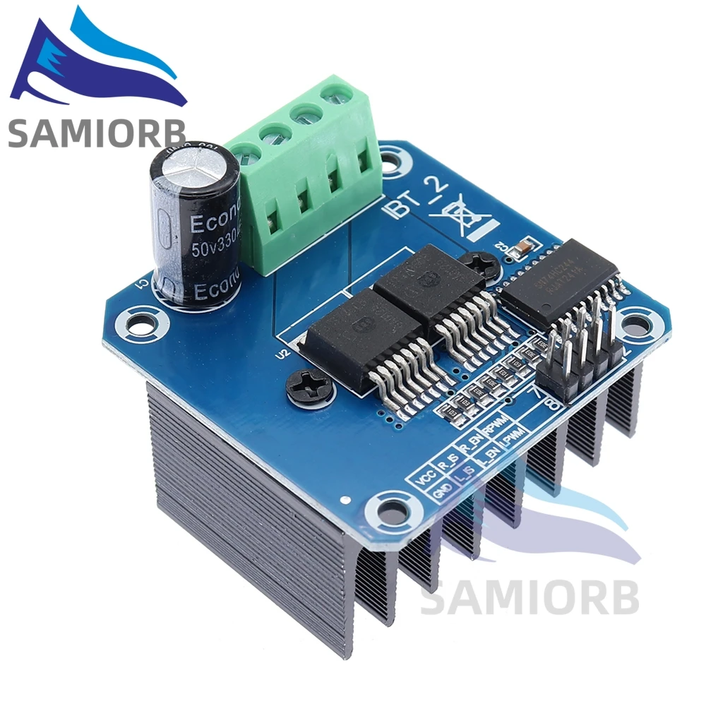 Double BTS7960 43A H-bridge High-power Motor Driver module/ diy smart car Current diagnostic for Arduino