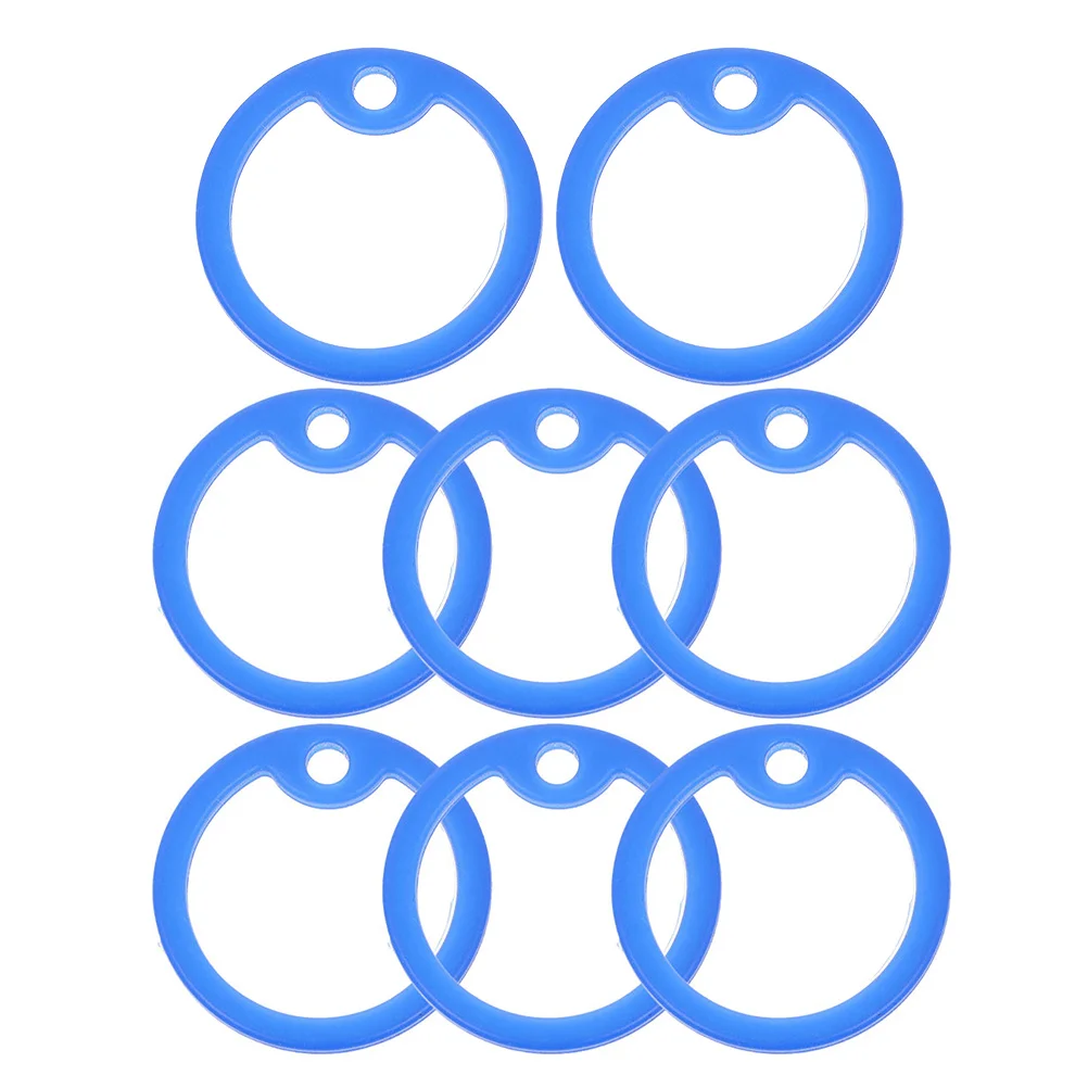 

8Pcs Dog Tag Silencers Silicone Rubber Protector Blue Pet Collar Noise Reduction Flexible Cover Dog Tag Silencers
