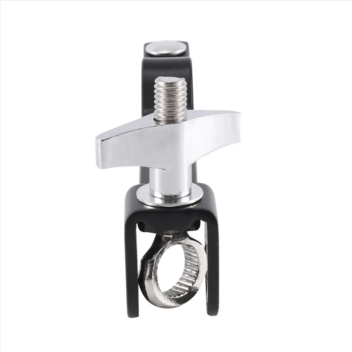 【black huodong】2X Cowbell Holder Clamp Drum Set Mounting Bracket for Jam Blocks Tambourine Cymbal Black