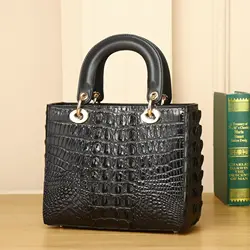New Crocodile Pattern Luxury Designer Handbag Shoulder Crossbody Genuine Leather Fashion Women's Bag High-end  сумка через плечо