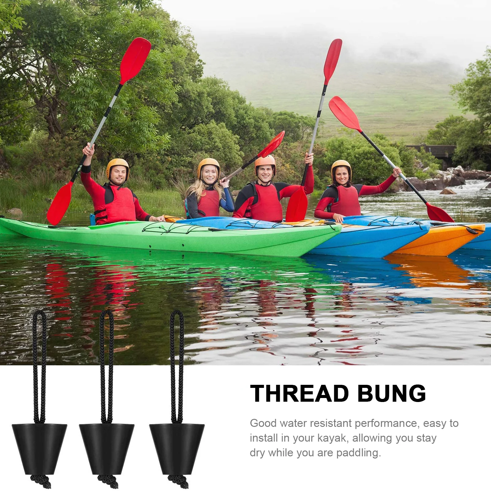 

6Pcs Silicone Kayak Scupper Drain Plugs Canoe Drain Hole Stoppers Boat Plug Stopper Marine Accessories Kayak Scupper Plug