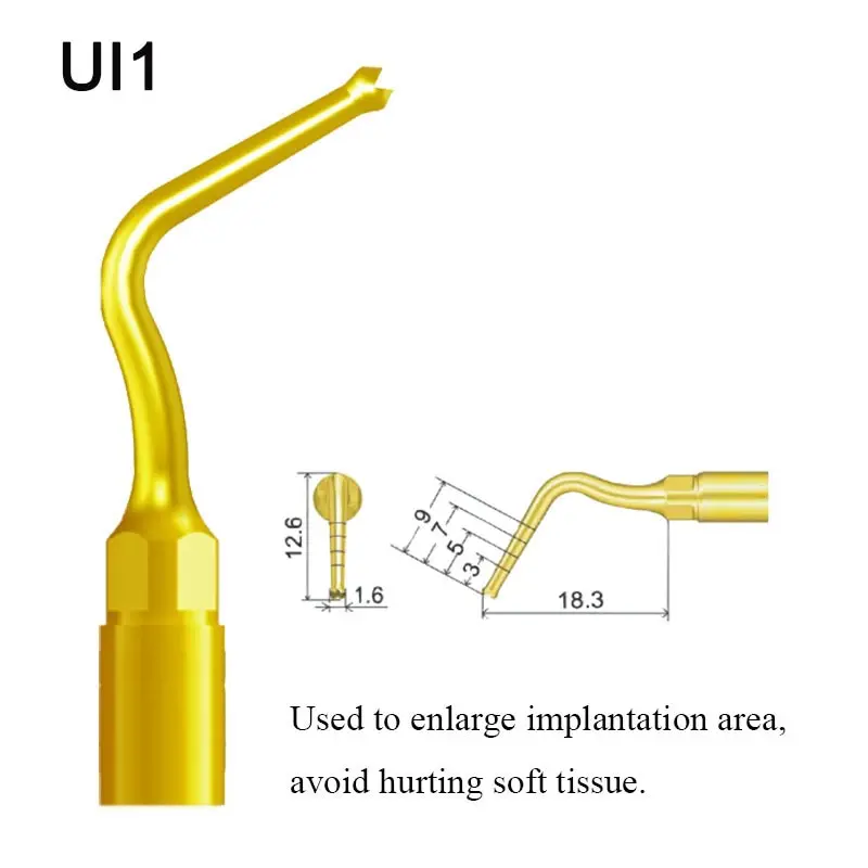 VVDental Piezosurgery Tip For Bone Cutting /Sinus lifting/Implant And Exelcymosis Dental Surgery Tip Fit Mectron And Woodpecker