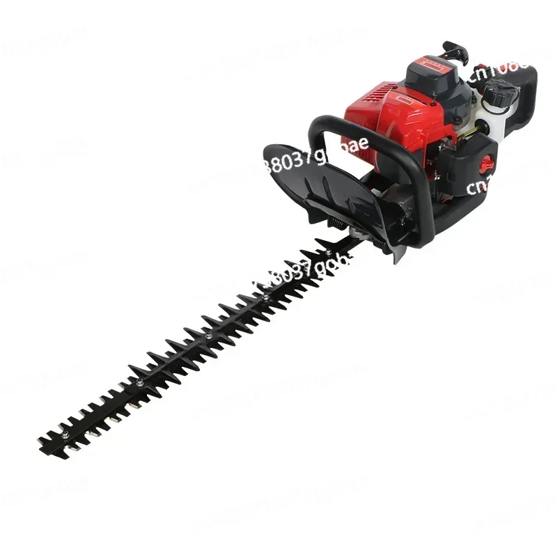 Double leaf gasoline driven hedge trimmer, tea picker, trimmer