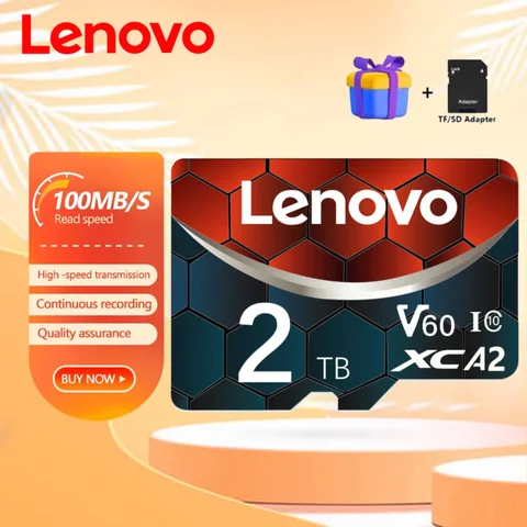 Lenovo 2TB A2 1TB Micro SD Card High Speed Memory Card 512GB 128GB MicroSD U3 TF Flash Card for Xiaomi Phone Camera table PC