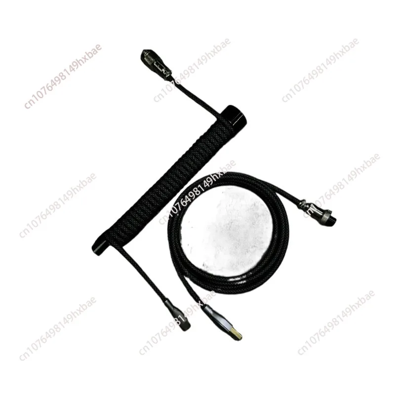 USB Type C Mechanical Keyboard Coiled Cable USB Mechanical Keyboar Coiled Cable Desktop Computer Aviation Connector Cord