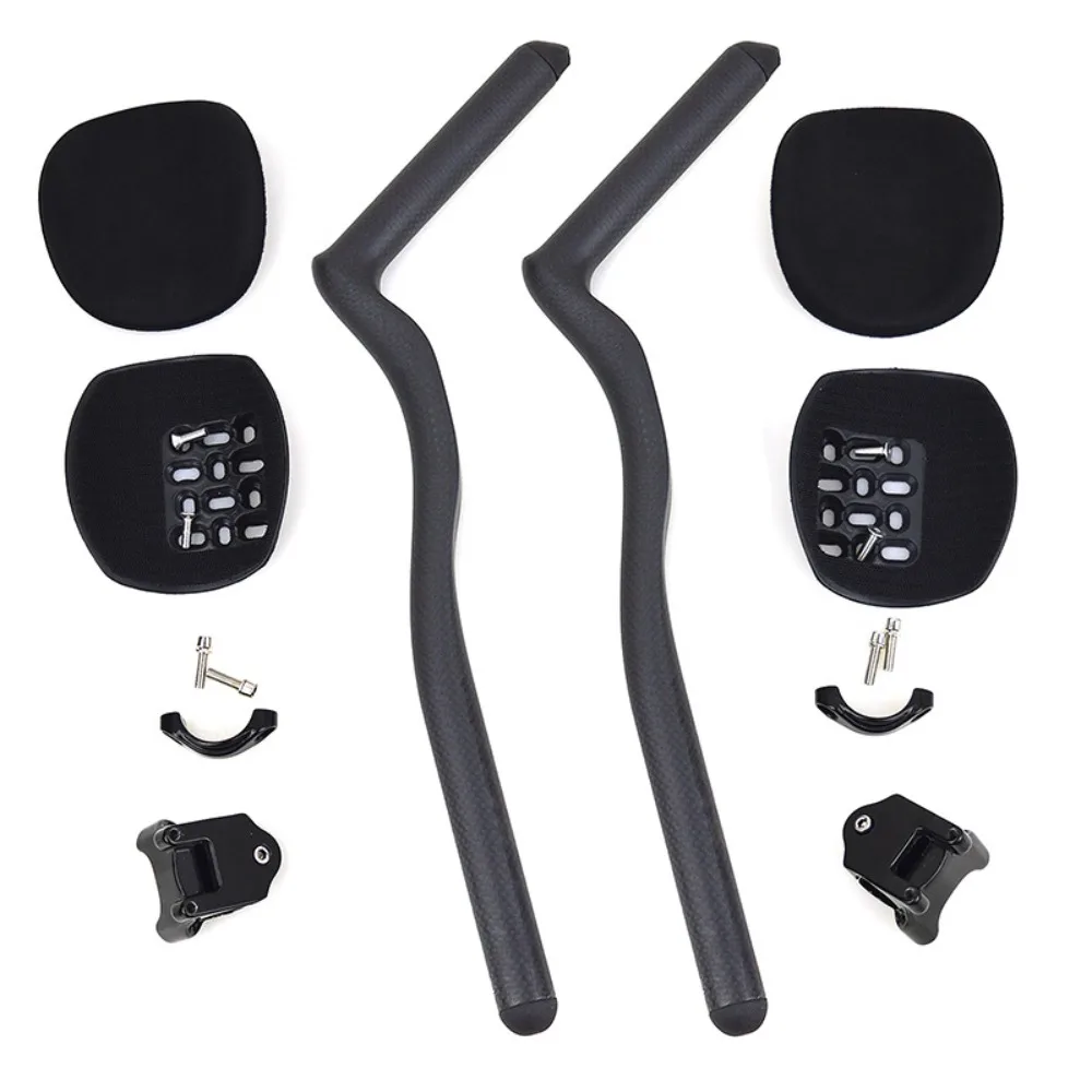 

Carbon Fiber TT Handlebar 55 Degree Mountain Road Bike Round Tube Auxiliary Rest Bar Cycling Long Distance TT-steering Aerobar