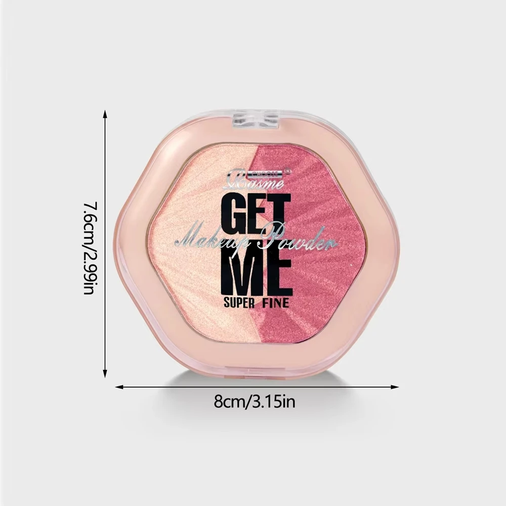 Paleta de rubor de 2 colores 2 en 1 sombra de ojos crema de contorno cara mejilla rubor crema maquillaje brillo resaltar maquillaje Multicolor rubor