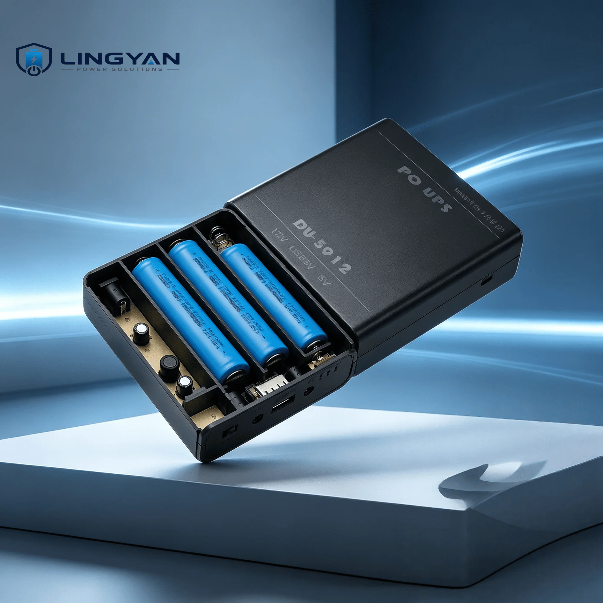 3-Cell 18650 Mini UPS DIY Housing, Battery Not Included, 5V 9V 12V Output Emergency Box For Router Modem CCTV