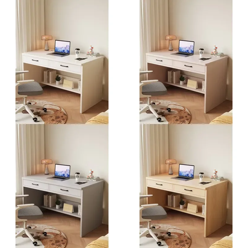 Simple Design Wood Computer Desk School Furniture Home Bedroom Office Use Student Study Writing Desk Installation Included